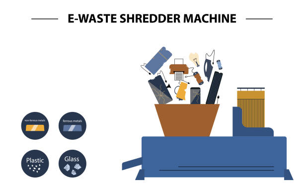 Waste shredding machine